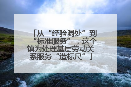 从“经验调处”到“标准服务”，这个镇为处理基层劳动关系服务“造标尺”