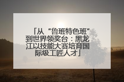 从“鲁班特色班”到世界领奖台：黑龙江以技能大赛培育国际级工匠人才