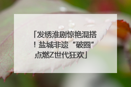 发绣淮剧惊艳混搭！盐城非遗“破圈”点燃Z世代狂欢