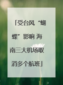 受台风“蝴蝶”影响 海南三大机场取消多个航班