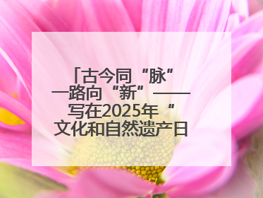 古今同“脉” 一路向“新”——写在2025年“文化和自然遗产日”之际