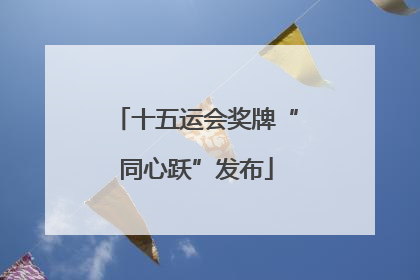 十五运会奖牌“同心跃”发布