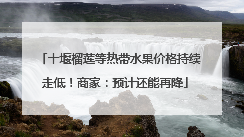 十堰榴莲等热带水果价格持续走低！商家：预计还能再降