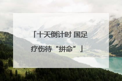 十天倒计时 国足疗伤待“拼命”
