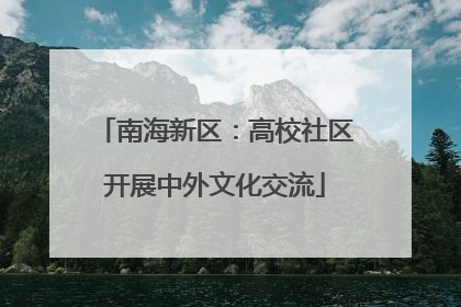 南海新区：高校社区开展中外文化交流