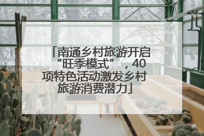 南通乡村旅游开启“旺季模式”，40项特色活动激发乡村旅游消费潜力