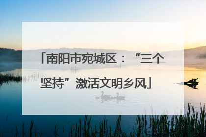 南阳市宛城区：“三个坚持”激活文明乡风
