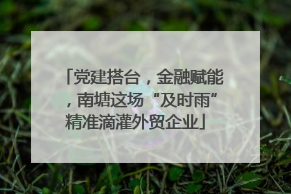 党建搭台，金融赋能，南塘这场“及时雨”精准滴灌外贸企业