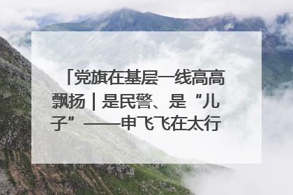 党旗在基层一线高高飘扬｜是民警、是“儿子”——申飞飞在太行山中的一线坚守