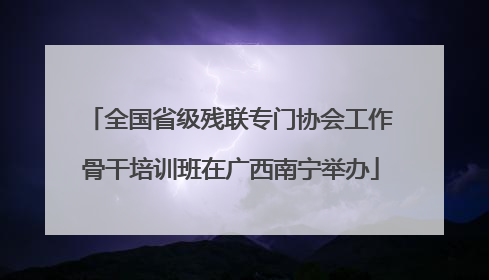 全国省级残联专门协会工作骨干培训班在广西南宁举办