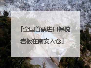 全国首票进口保税岩板在南安入仓