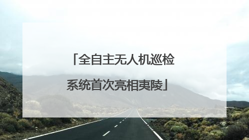 全自主无人机巡检系统首次亮相夷陵