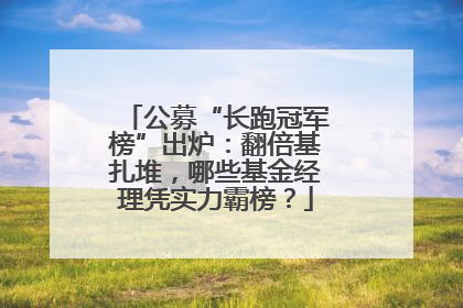 公募“长跑冠军榜”出炉：翻倍基扎堆，哪些基金经理凭实力霸榜？