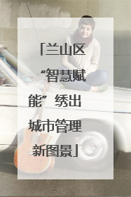 兰山区“智慧赋能”绣出城市管理新图景