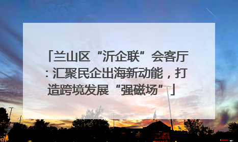 兰山区“沂企联”会客厅：汇聚民企出海新动能，打造跨境发展“强磁场”