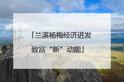 兰溪杨梅经济迸发致富“新”动能