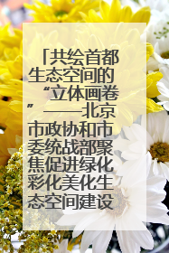 共绘首都生态空间的“立体画卷”——北京市政协和市委统战部聚焦促进绿化彩化美化生态空间建设联合协商议政