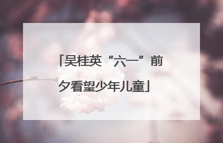 吴桂英“六一”前夕看望少年儿童