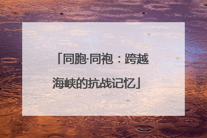 同胞·同袍：跨越海峡的抗战记忆