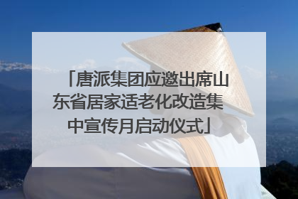 唐派集团应邀出席山东省居家适老化改造集中宣传月启动仪式