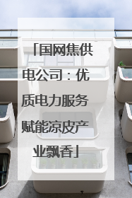 国网焦供电公司：优质电力服务赋能凉皮产业飘香