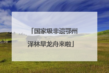 国家级非遗鄂州泽林旱龙舟来啦