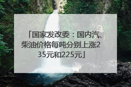 国家发改委：国内汽、柴油价格每吨分别上涨235元和225元