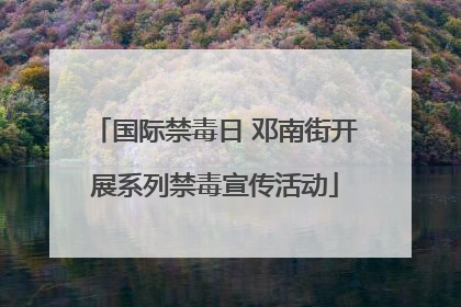 国际禁毒日 邓南街开展系列禁毒宣传活动