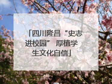 四川隆昌“史志进校园” 厚植学生文化自信