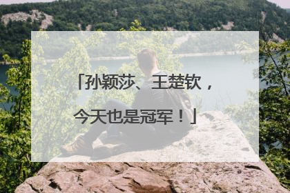 孙颖莎、王楚钦，今天也是冠军！