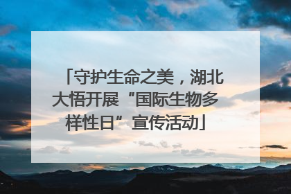 守护生命之美，湖北大悟开展“国际生物多样性日”宣传活动