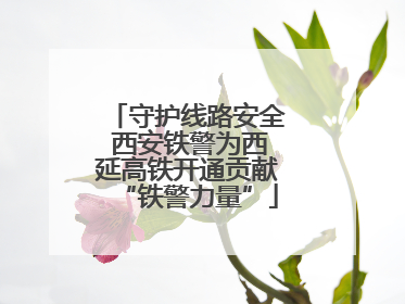 守护线路安全 西安铁警为西延高铁开通贡献“铁警力量”