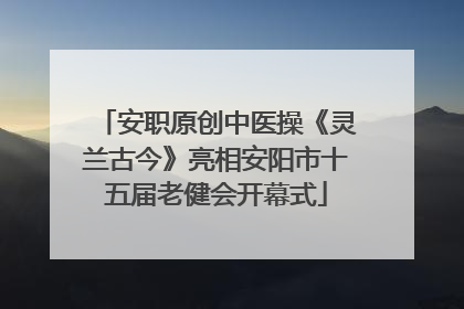 安职原创中医操《灵兰古今》亮相安阳市十五届老健会开幕式
