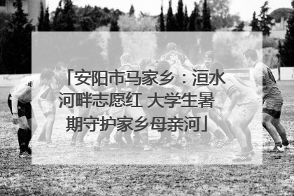 安阳市马家乡：洹水河畔志愿红 大学生暑期守护家乡母亲河