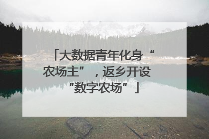 大数据青年化身“农场主”，返乡开设“数字农场”
