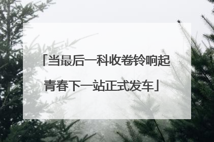 当最后一科收卷铃响起 青春下一站正式发车