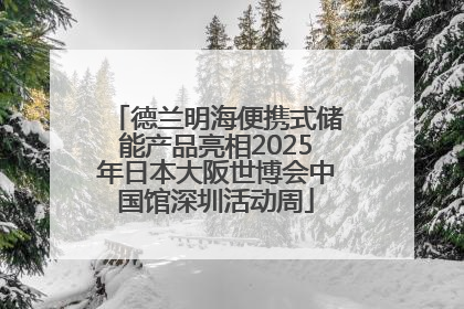 德兰明海便携式储能产品亮相2025年日本大阪世博会中国馆深圳活动周