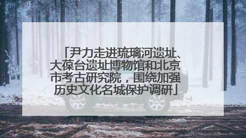 尹力走进琉璃河遗址、大葆台遗址博物馆和北京市考古研究院，围绕加强历史文化名城保护调研