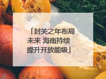 封关之年布局未来 海南持续提升开放能级