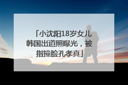 小沈阳18岁女儿韩国出道照曝光，被指撞脸孔孝真