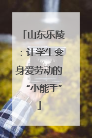 山东乐陵：让学生变身爱劳动的“小能手”