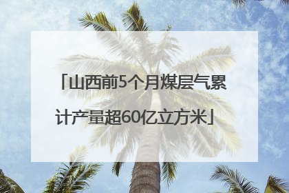 山西前5个月煤层气累计产量超60亿立方米
