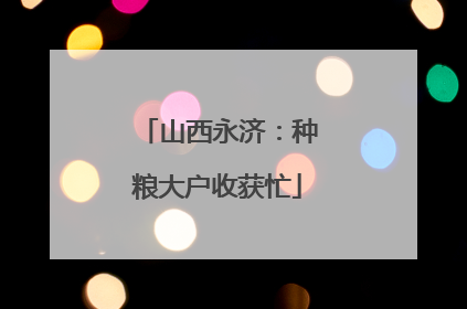 山西永济：种粮大户收获忙