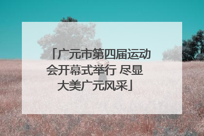 广元市第四届运动会开幕式举行 尽显大美广元风采