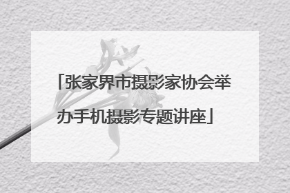 张家界市摄影家协会举办手机摄影专题讲座