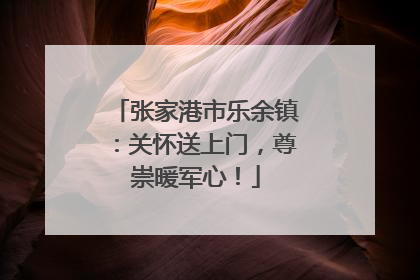张家港市乐余镇：关怀送上门，尊崇暖军心！