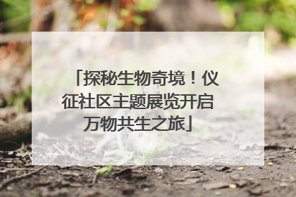 探秘生物奇境！仪征社区主题展览开启万物共生之旅