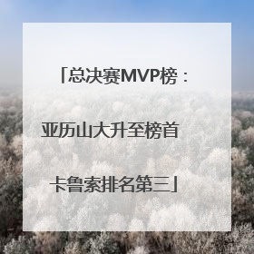 总决赛MVP榜：亚历山大升至榜首 卡鲁索排名第三
