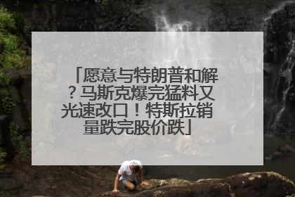 愿意与特朗普和解？马斯克爆完猛料又光速改口！特斯拉销量跌完股价跌