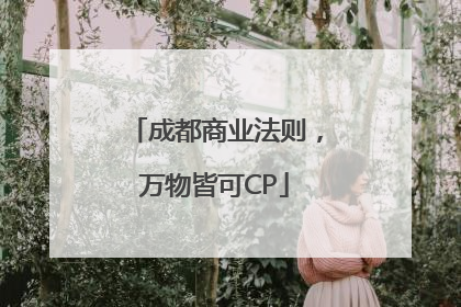 成都商业法则，万物皆可CP